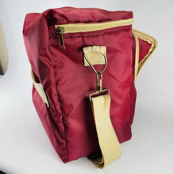 Vintage Stauffer Seeds Insulated Red Lunchbox Lunch Cooler Shoulder Bag - Picture 5 of 12